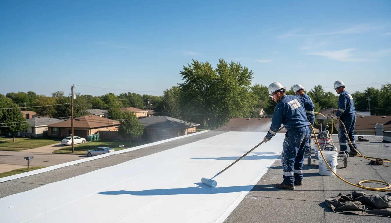 Commercial roof coating in West, TX near me